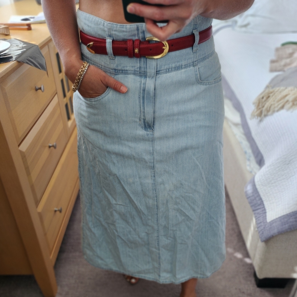 Vintage Gap Denim Midi Skirt